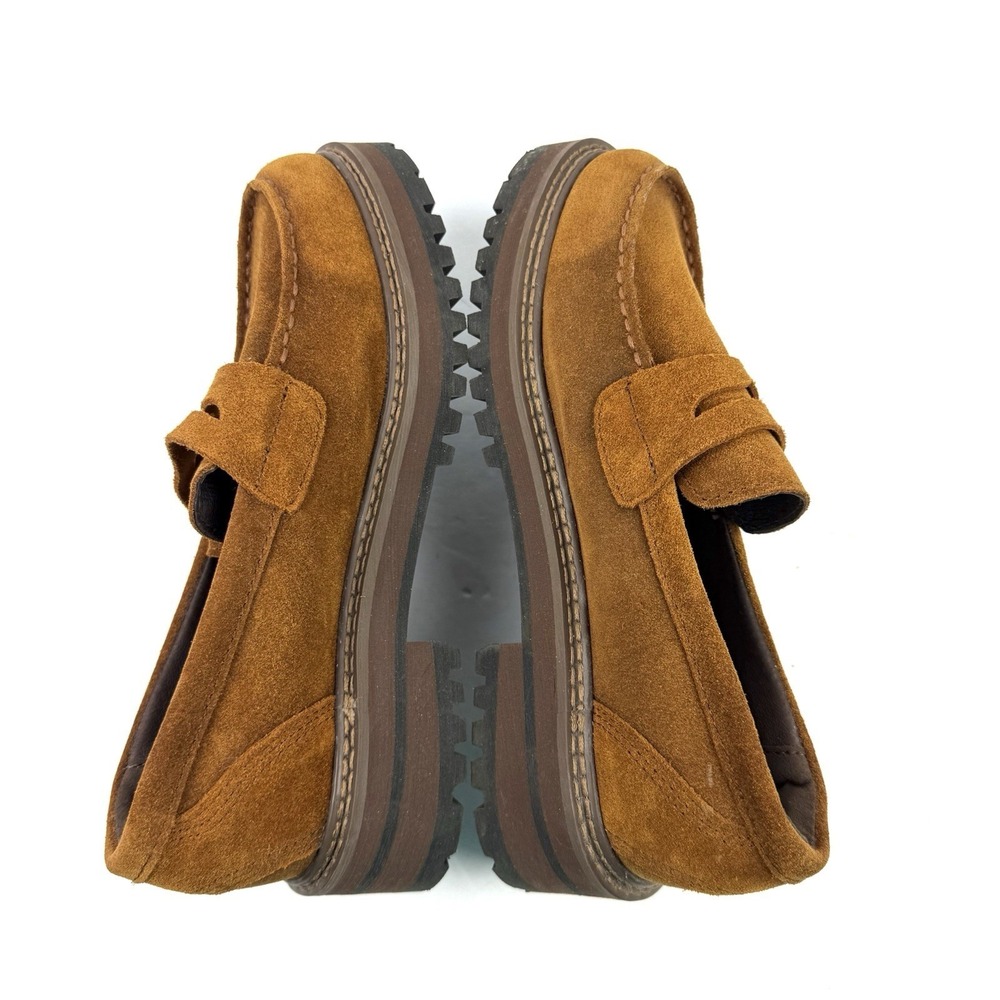 LL Bean Camden Hill Loafers 6.5 Brown Suede Slip On Shoes Lug Sole‎ Womens - Picture 5 of 10
